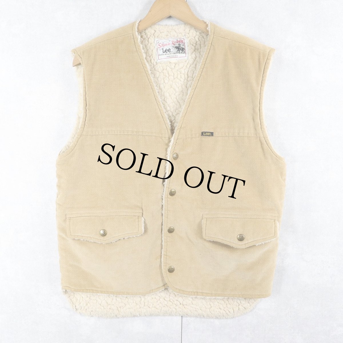 画像1: 70's Lee "STORM RIDER" USA製 ボアライナーベスト  (1)