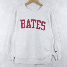 画像1: 90's Champion REVERSE WEAVE USA製 "BATES" プリントスウェット L (1)