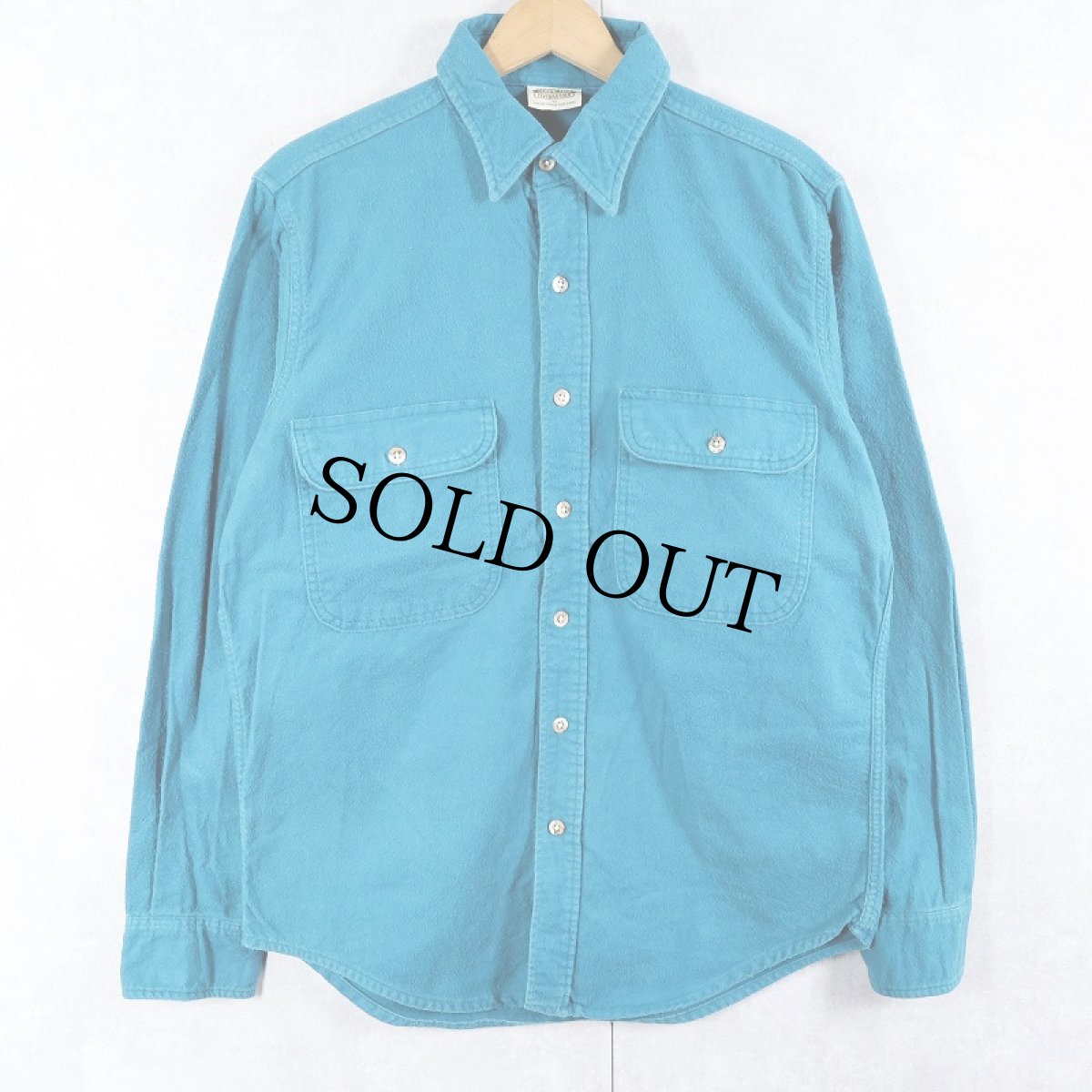 画像1: 90's FIVE BROTHERS シャモアクロスシャツ M (1)