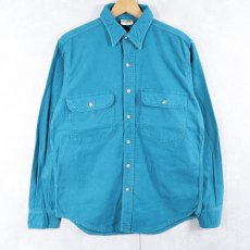 画像1: 90's FIVE BROTHERS シャモアクロスシャツ M (1)