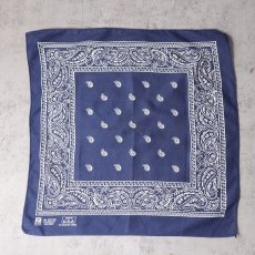 画像2: 80's PARIS ACCESSORIES,INC. USA製 ペイズリー柄 バンダナ (2)