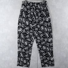 画像2: SOUTH PARK キャラクター総柄 コットンイージーパンツ BLACK MEDIUM (2)