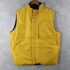 画像2: 90's LANDS'END リバーシブル キルティンググースダウンベスト L (2)