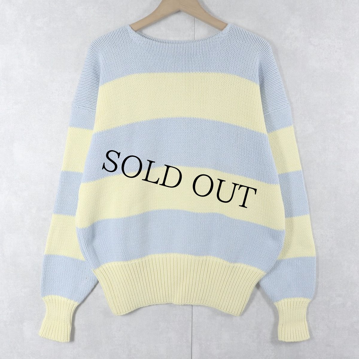 画像1: POLO Ralph Lauren ボーダー柄 コットンニットセーター M (1)