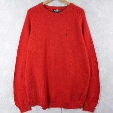 画像2: 80's Yves Saint-Laurent pour homme ロゴ刺繍 ニットセーター SIZE50 (2)