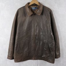 画像1: POLO Ralph Lauren レザージャケット XL (1)
