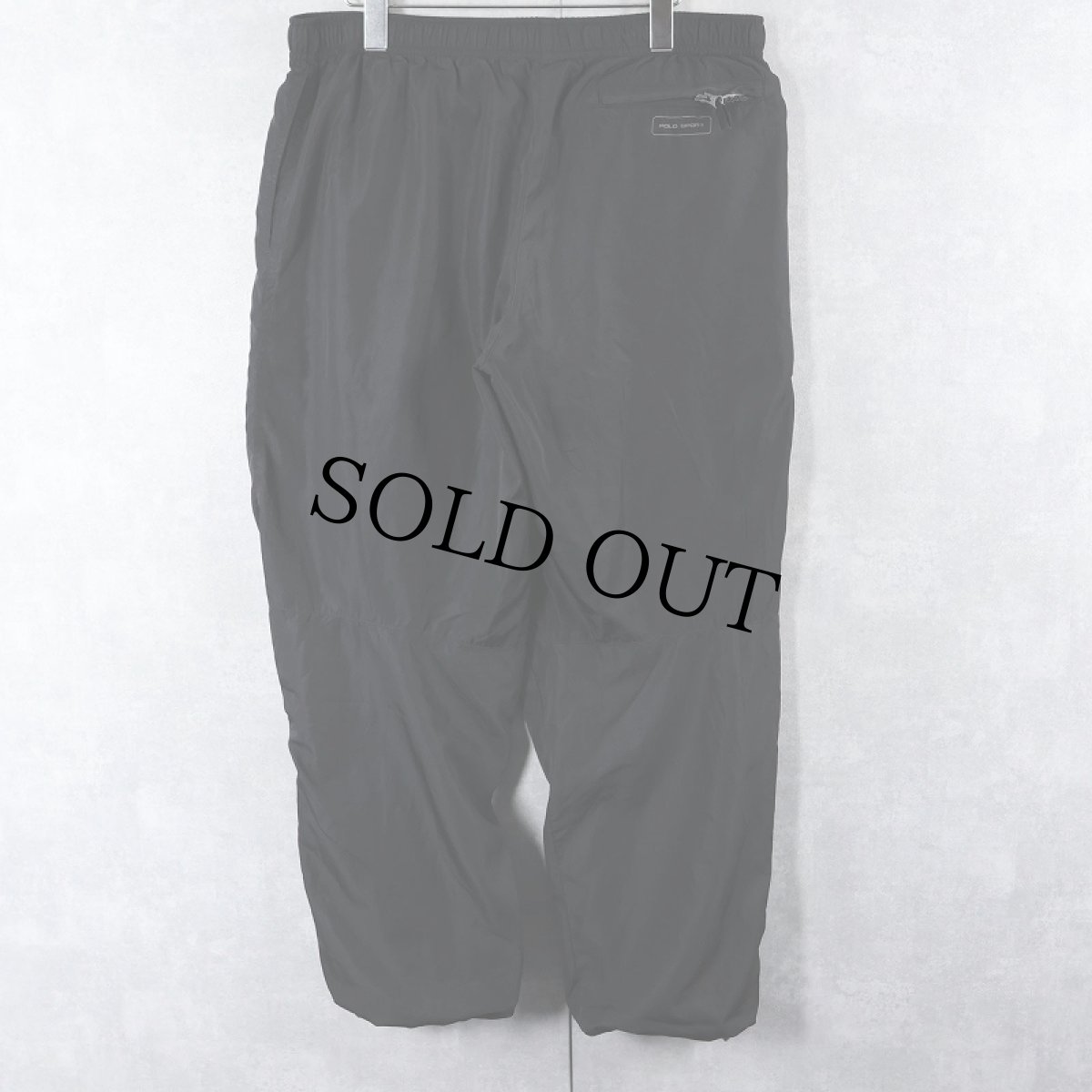 画像2: 90's POLO SPORT Ralph Lauren ソフトシェル イージーパンツ BLACK M (2)