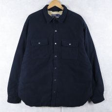 画像1: 90's POLO Ralph Lauren シャモアクロス ダウンシャツジャケット NAVY M (1)