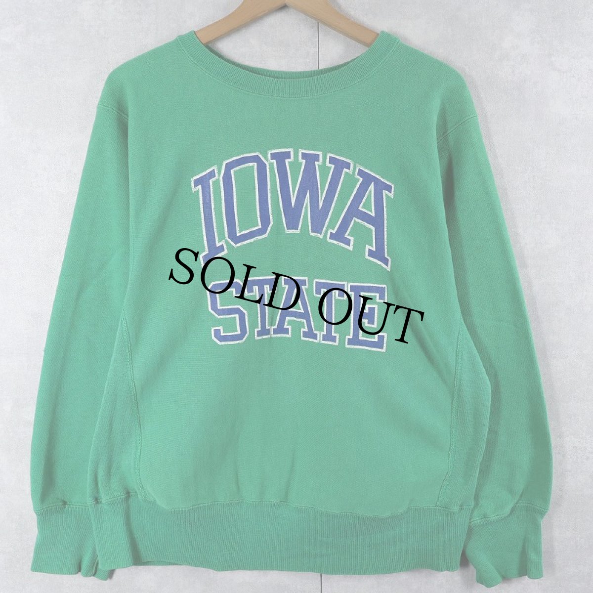 画像1: 80's Champion REVERSE WEAVE "IOWA STATE" プリントスウェット (1)
