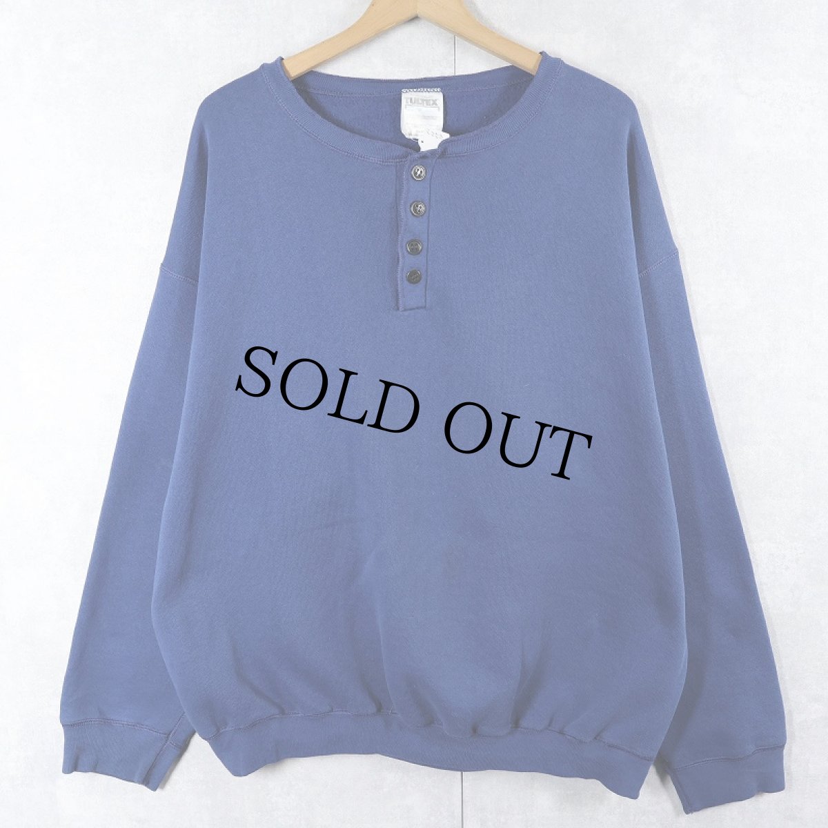 画像1: 90's TULTEX USA製 ヘンリーネック 無地スウェット XL  (1)