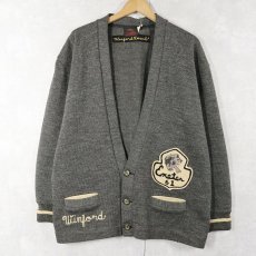 画像1: 50〜60's Kandel レタードニットカーディガン (1)