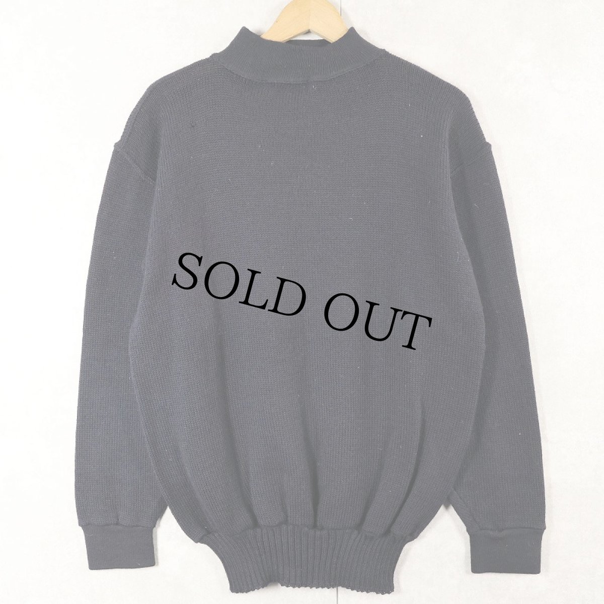 画像1: 70's U.S.NAVY GOBウールニットセーター NAVY LARGE (1)