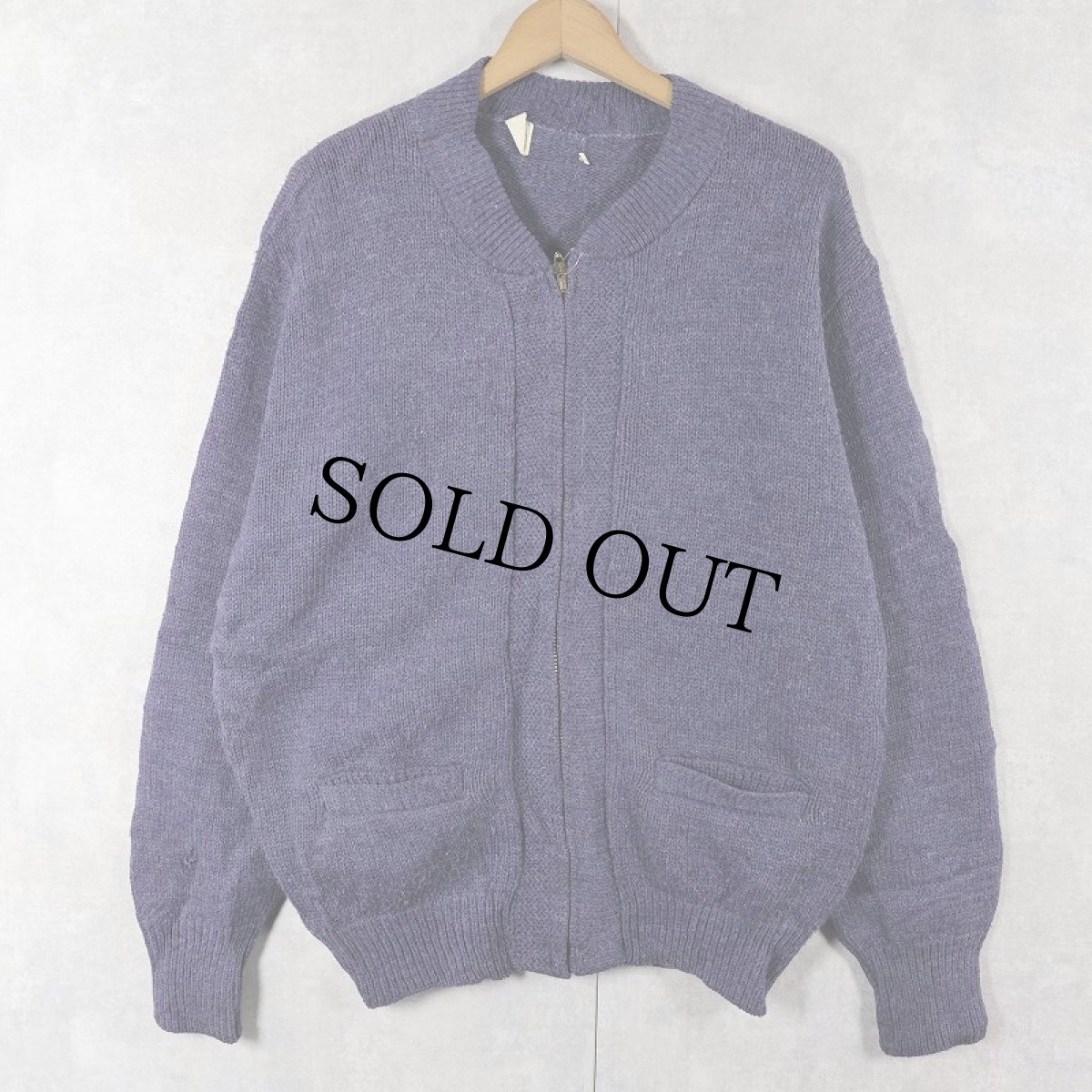 画像1: 60〜70's ニットジップジャケット (1)