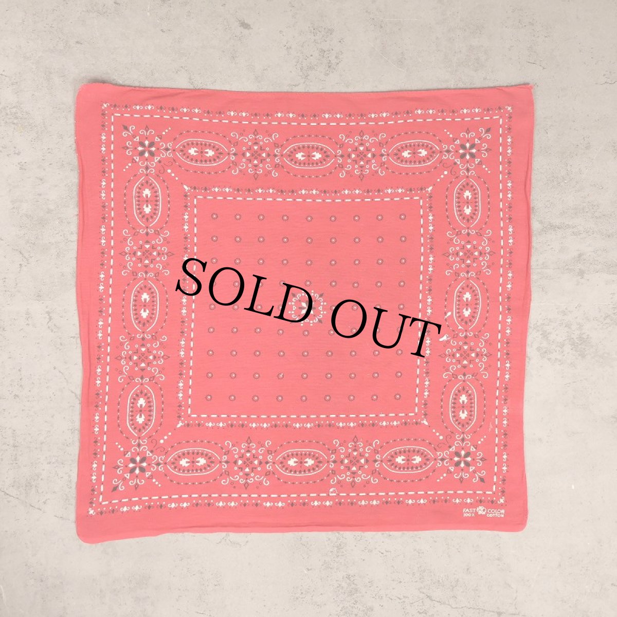 画像2: 60's エレファントブランド 総柄 バンダナ 上鼻 (2)