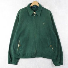 画像1: POLO Ralph Lauren "POLARTEC" ロゴ刺繍 チンスト付き フリーススイングトップ L (1)