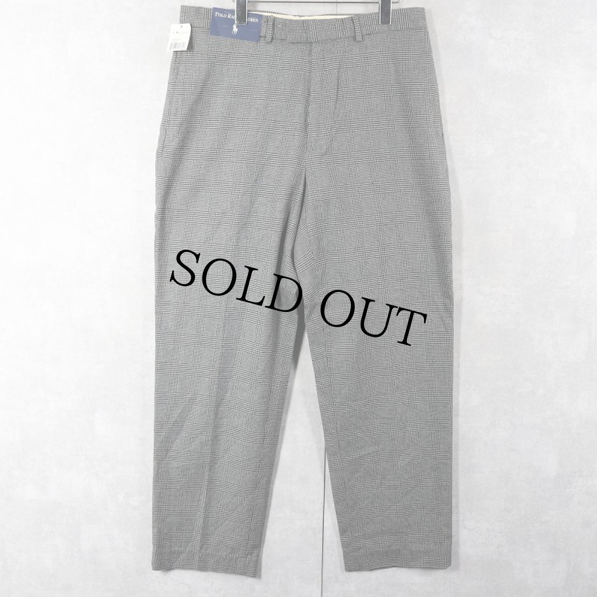 画像3: POLO Ralph Lauren 千鳥格子柄 コットン×ウールスラックス タグ付き未使用 W34 (3)