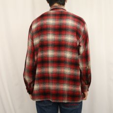 画像3: 60's オンブレーチェック柄 ウールシャツ (3)