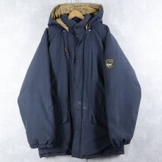 画像1: 90's POLO Ralph Lauren フード付き ダウンジャケット NAVY XL (1)