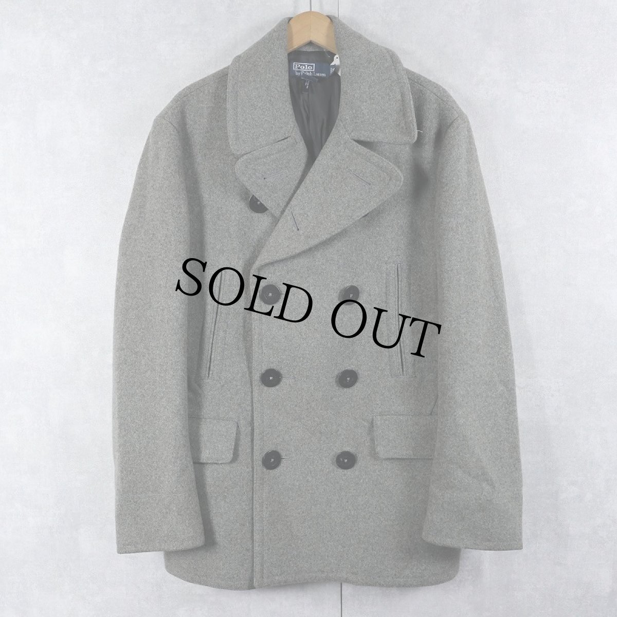 画像1: POLO Ralph Lauren メルトンウールPコート M (1)