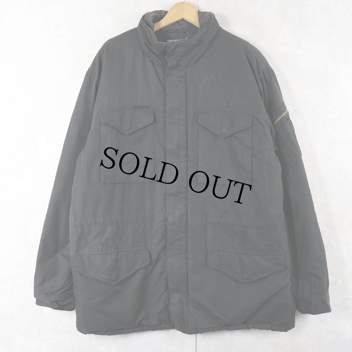 画像1: POLO Ralph Lauren “M-65 TYPE” コットンナイロン フィールドジャケット BLACK XL (1)