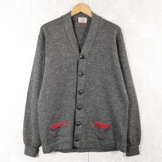 画像1: 50's Dehen レタードニットカーディガン (1)