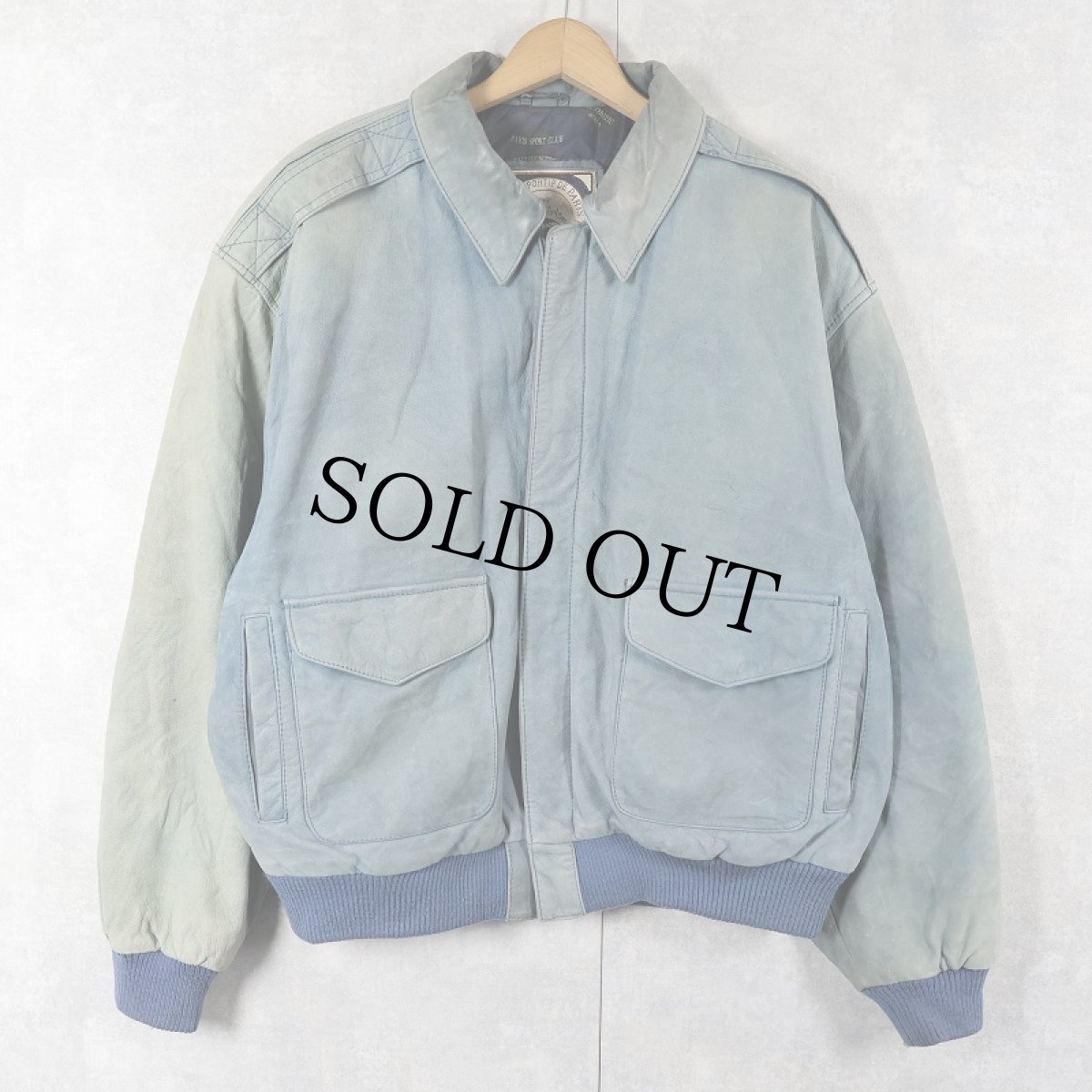 画像1: PARIS SPORT CLUB "A-2 TYPE" レザージャケット L (1)