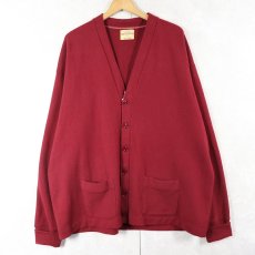 画像1: 50's HOSIERY COMPANY 猫目ボタン ウールニットカーディガン (1)
