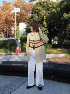 画像1: 60〜70's HUDSON'S BAY CANADA製 ボーダー柄 ウールジャケット (1)