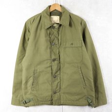 画像1: 70's U.S.NAVY A-2 ステンシル入り デッキジャケット MEDIUM (1)