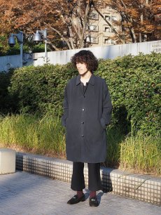 画像1: POLO Ralph Lauren スナップボタン コットンステンカラーコート NAVY L (1)