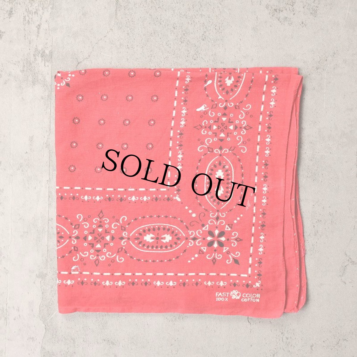 画像1: 60's エレファントブランド 総柄 バンダナ 上鼻 (1)