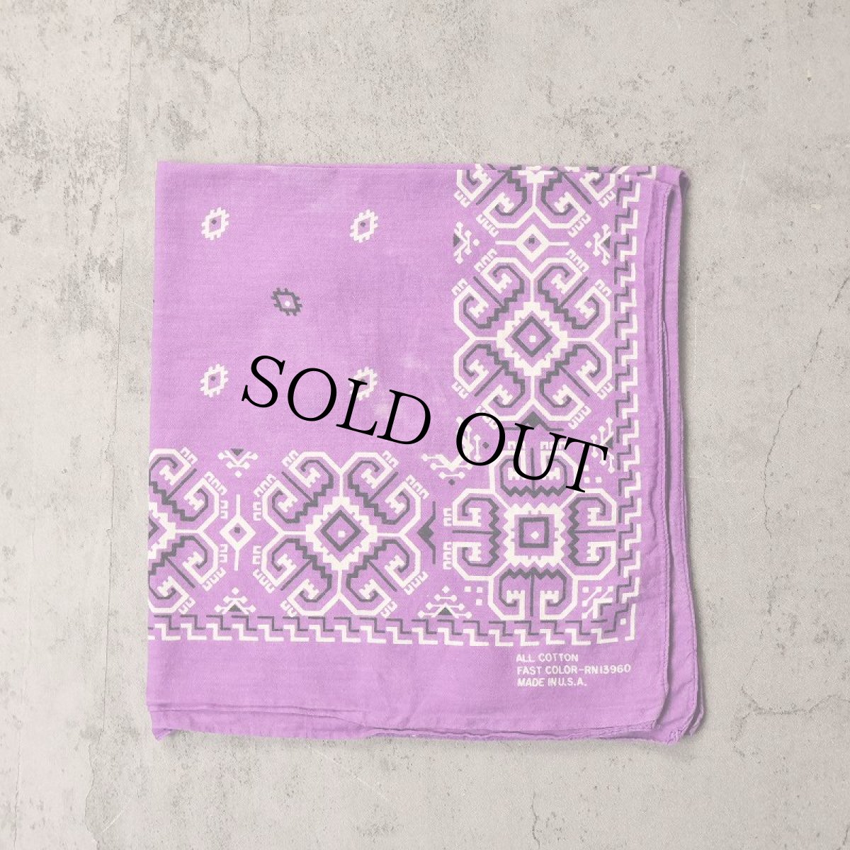 画像1: 70's FAST COLOR USA製 ライトニング柄 バンダナ (1)