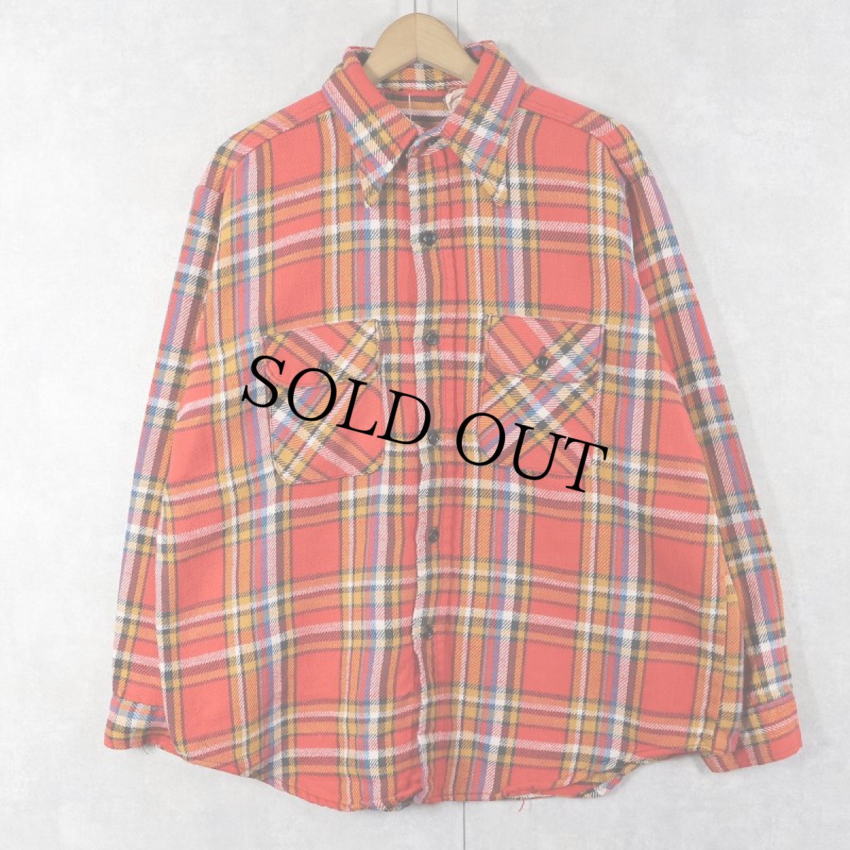 画像1: 60's FIVE BROTHER チェック柄ネルシャツ (1)