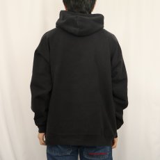 画像3: THRASHER ロゴプリントスウェットフーディー BLACK (3)