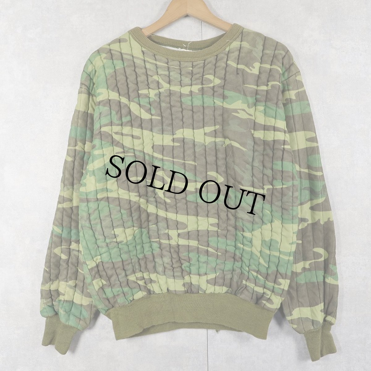 画像1: 70〜80's ウッドランドカモ柄 キルティングスウェット  (1)