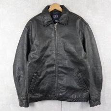 画像1: 2000's GAP キルティングライナー レザージャケット M (1)
