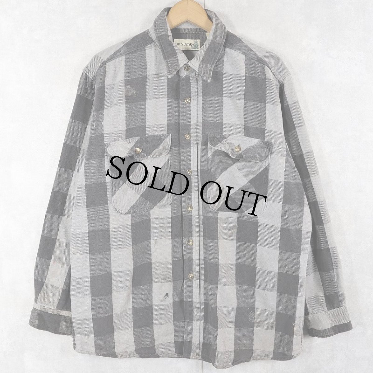 画像1: 90's FIELD MASTER バッファローチェック柄 ネルシャツ L (1)