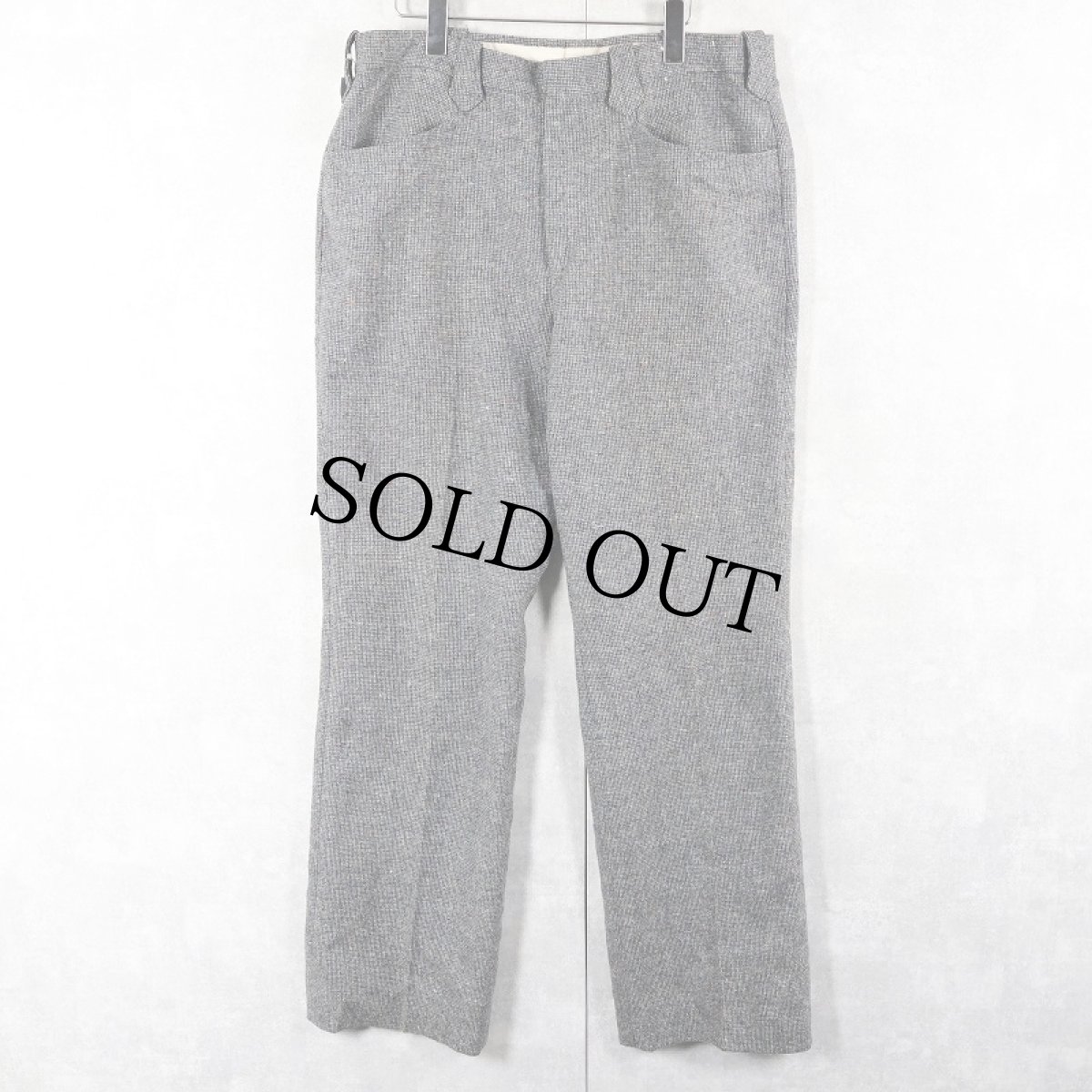 画像1: Cleburne Park Slacks ネップ混 ウールスラックス W35 (1)