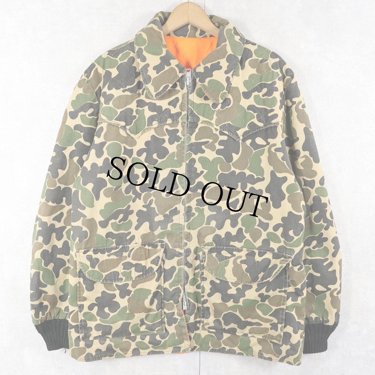 画像1: 70's Monterey Club SPORTSWEAR USA製 ダックハンターカモ柄 リバーシブルジャケット SIZE42 (1)