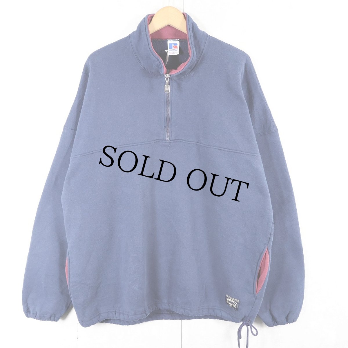 画像1: 90's RUSSELL ATHLETIC USA製 ハーフジップスウェット XL (1)