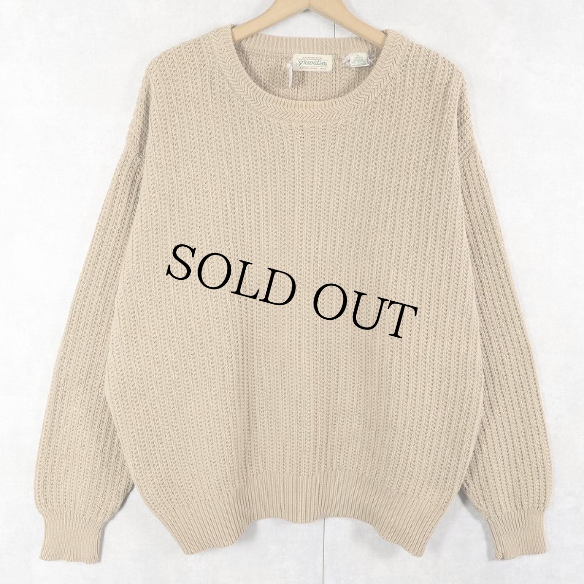 画像1: 90's ST JOHN'S BAY コットンニットセーター XL (1)