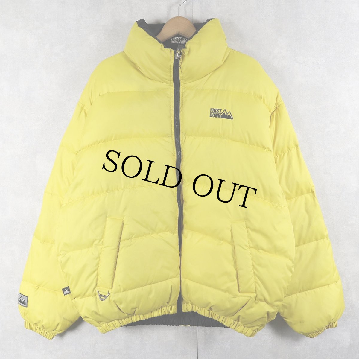 画像1: 90's FIRST DOWN リバーシブル ダウンジャケット L (1)