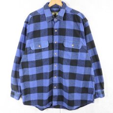 画像1: FIELD&STREAM バッファローチェック柄 ヘビーネルシャツ XL (1)