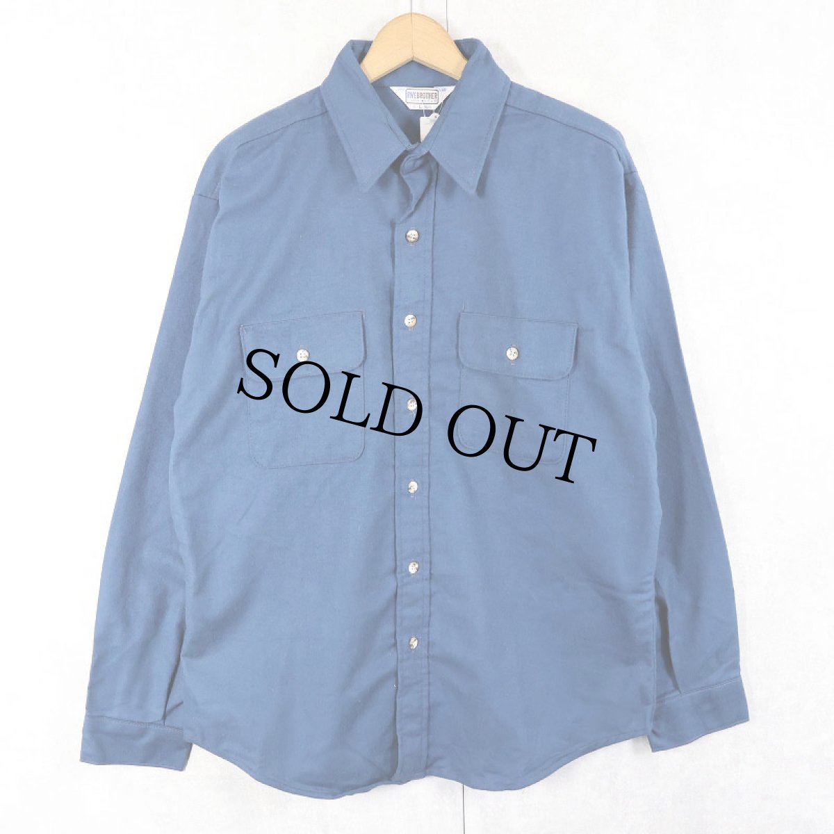 画像1: 70〜80's FIVE BROTHER USA製 シャモアクロスシャツ L (1)