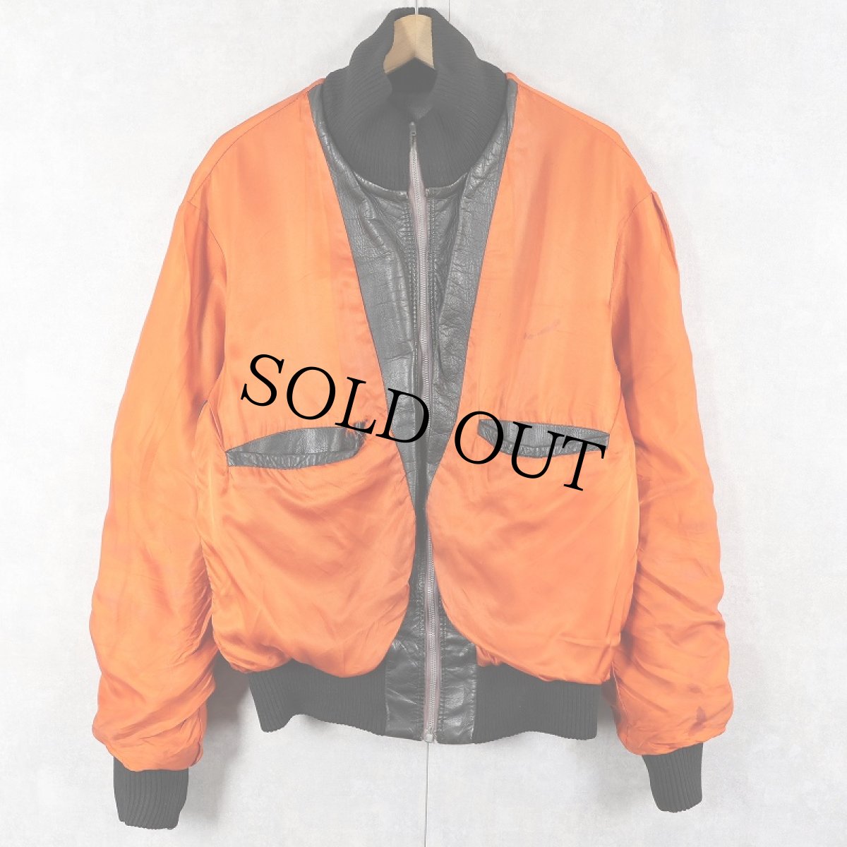 画像2: 民間品 ドイツ軍 フライトレザージャケット BLACK (2)