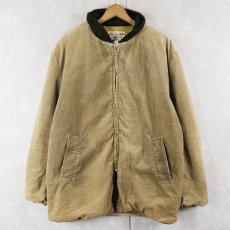 画像1: 〜60's Sportswear キルティングライナー 中綿入り コーデュロイファラオジャケット (1)