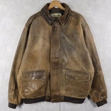 画像1: L.L.Bean "A-2 TYPE" フライトレザージャケット BROWN XL (1)