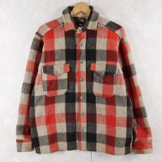画像1: 50's Woolrich ブロックチェック柄 ウールジャケット SIZE16 (1)