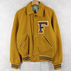 画像1: 50〜60's パッチ付き メルトンウールスタジャン (1)