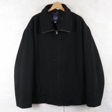 画像1: 90's GAP キルティングライナー メルトンウールジャケット BLACK L (1)